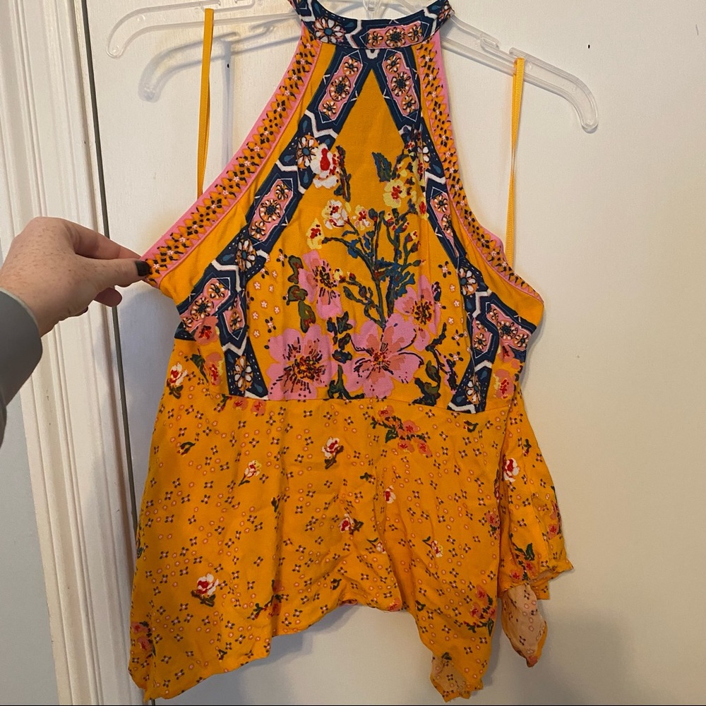 Free people new wave halter bandana top